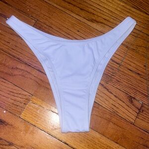 white bikini bottoms